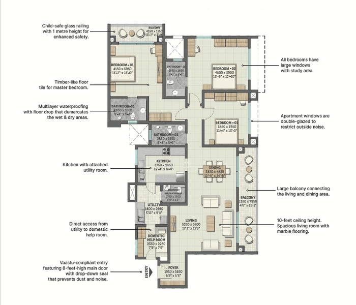Sobha Nesara Ultra Luxurious 3BHK and 4BHK flats in Nearing Possession Kothrud, Pune