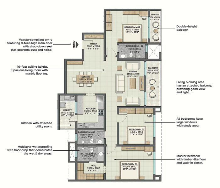 Sobha Nesara Ultra Luxurious 3BHK and 4BHK flats in Nearing Possession Kothrud, Pune