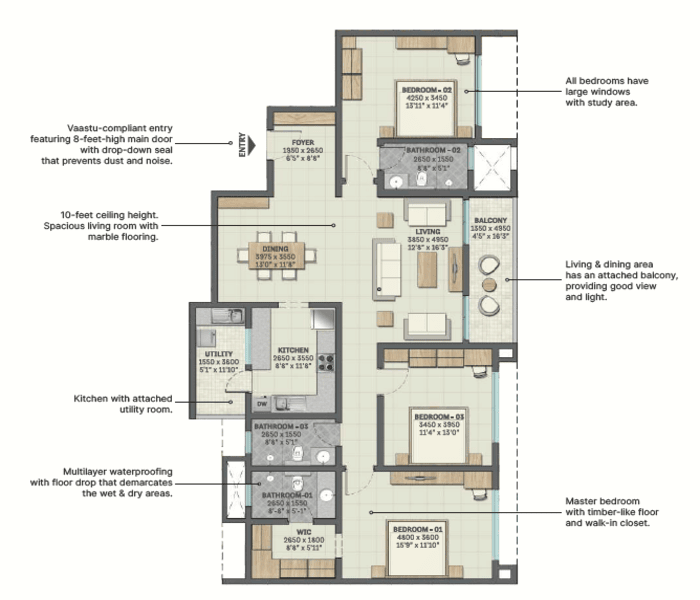Sobha Nesara Ultra Luxurious 3BHK and 4BHK flats in Nearing Possession Kothrud, Pune